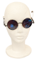 Preview: Steampunk Sonnenbrille Blaue Gläser Retro Gohtic Google Metall Brille