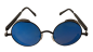Preview: Steampunk Sonnenbrille Blaue Gläser Retro Gohtic Google Metall Brille