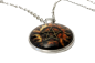 Preview: Supernatural Anti Dämonen  Pentagramm Tattoo Kette Glas Cabochon