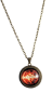 Preview: Supernatural Feuer Pentagramm Kette Glas Cabochon Bronze