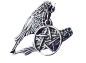 Preview: Supernatural Kette Pentagramm mit Flügel Castiel Winchester Kette Silber