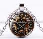Preview: Supernatural Anti Dämonen  Pentagramm Tattoo Kette Glas Cabochon