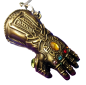 Preview: THANOS Motiv Handschuh großer 3D Metall Anhänger mit Schlüsselring