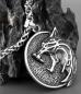 Preview: The Witcher Gerald Wild Hunt Motiv Wolf 3D Medallion Kette Edelstahl