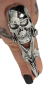 Preview: Totenkopf Gliederring Punk Gothic Ring Antik Silber