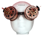 Preview: Steampunk /Cyber Flieger - Schweißerbrille Spikes-Zahnräder Farbenwahl