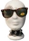 Preview: Damen Retro Vintage 50er Jahre Sonnenbrille Katzenaugen Braun/ Graugrün