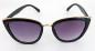 Preview: Vintage Damen Sonnenbrille Cat Eye Schwarz Gold