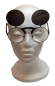 Preview: Vintage Steampunk Flip Sonnenbrille Retro Gothic Google Brille Blau
