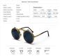Preview: Vintage Steampunk Flip Sonnenbrille Retro Gothic Google Brille Schwarz