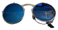 Preview: Vintage Steampunk Flip Sonnenbrille Retro Gothic Google Brille Blau
