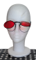 Preview: Vintage Steampunk Flip Sonnenbrille Retro Gothic Google Brille Rot