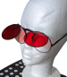 Preview: Vintage Steampunk Flip Sonnenbrille Retro Gothic Google Brille Rot
