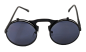 Preview: Vintage Steampunk Flip Sonnenbrille Retro Gothic Google Brille Schwarz