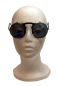Preview: Vintage Steampunk Flip Sonnenbrille Retro Gothic Google Brille Blau