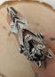 Preview: Wolf Gliederring -Vikinger Ring altsilber Mittelalter - Gothic Ring