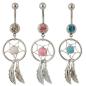 Preview: Traumfänger Bauchnabelpiercing Dreamcatcher Türkis 1.6