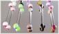 Preview: Barbell Zungen Brustwarzen Piercing UV Candy 16G - 1.4mm