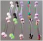 Preview: Barbell Zungen Brustwarzen Piercing ☆ UV Candy ☆ 16G - 1.4mm