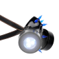 Preview: INDUSTRIAL, CYBER ,Club GASMASKE LED und UV Spikes Neon Unisex Blau