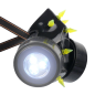 Preview: INDUSTRIAL, CYBER ,Gothic, Club GASMASKE LED und UV Spikes Neon Unisex
