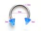 Preview: Hufeisen Cone Spitze UV Piercing Candy Stripe18G 1.0 mm