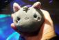 Preview: Nemu Neko Süße Plüsch Katze zum Anhängen Grau