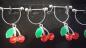 Preview: Brustwarzen Piercing Kirschen Kristalle Rot Rockabilly