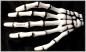 Preview: Haarklemme Skelett Bones Hand Weiß