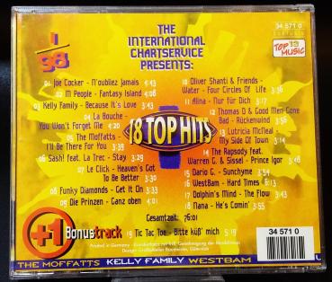18 TOP HITS  1/ 98 + Bonustrack ✰ Musik CD ✰ Top 13 Music ✰