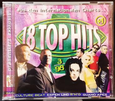 18 TOP HITS  3/ 98 + Bonustrack ✰The International Chartservice Musik CD ✰ Top 13 Music ✰
