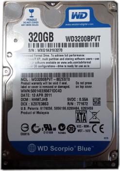 Western Digital WD Blue | Laptop Festplatte | 320GB | WD3200BPVT - 80ZESTO