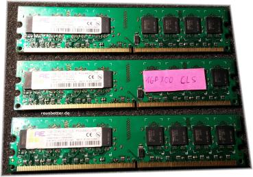 PC Arbeitsspeicher Aeneon 3 GB 3x1 GB  DDR2-800 RAM PC2-6400U  PC RAM