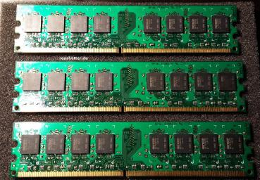 PC Arbeitsspeicher Aeneon 3 GB 3x1 GB  DDR2-800 RAM PC2-6400U  PC RAM