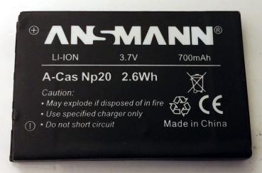 ANSMANN NP 20 Kamera Akku Casio | LI-ION 3.7 V | 700 mAh