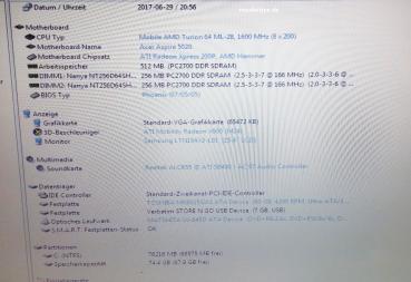 Acer Aspire Notebook 5021WLMi AMD Turion 1.6 GHz ☑ 15,4 WXGA