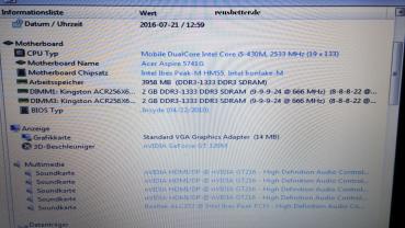 Acer Aspire 5741G-434G50Mnsk Notebook Intel Core i5 4 GB RAM ,15.6 Zoll