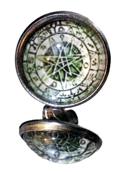 Alchemy Stern Wicca-Gothik Cabochon Ohrstecker | Edelstahl