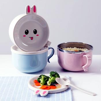 Ramen Schüssel Set | Süßer Hase | Edelstahl - Box |  Farbenwahl