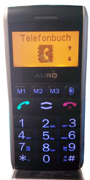 Auro M101 Großtasten Senioren Handy | SOS-Funktion, Medizin-Einnahme-Erinnerungsfunktion | Simlock Frei