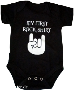 Kleinkinder Body mit Rock Metal Zeichen - und Schriftzug - Schwarz