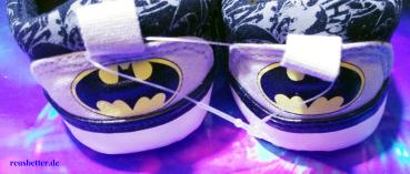 Baby Motiv Lernlaufschuhe ✪ Batman Baby Schuhe Slippers ✪ Comic Styl