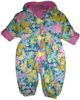 Schneeanzug Kleinkinder Rosa Blumen Einzelstück größe 80