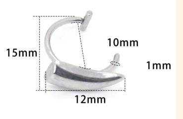 Vampir Zahn Fangs - Labret Fake - Edelstahl