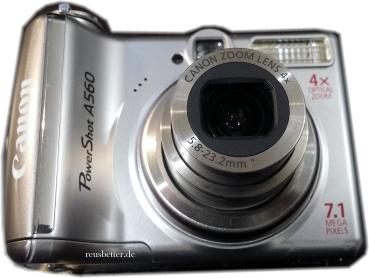 Canon PowerShot A560 7,1 MP | Digitalkamera | Silber | 1GB SD Karte | 4x Zoom