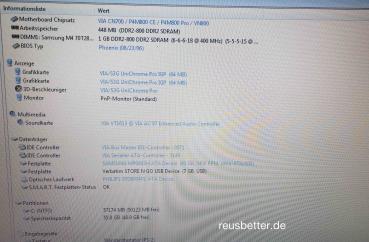 Clevo M665S Notebook Intel Cel.1.6 GHz incl Tasche und Software 15,4 Zoll WXGA