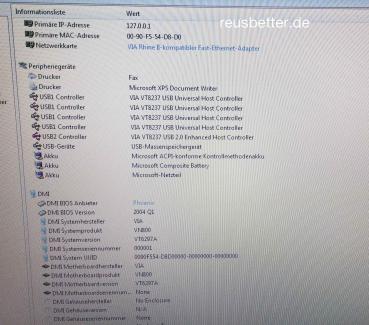 Clevo M665S Notebook Intel Cel.1.6 GHz incl Tasche und Software 15,4 Zoll WXGA