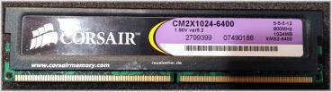 CORSAIR 2 GB Kit - 2x1GB XMS2 DDR2 RAM PC Arbeitsspeicher