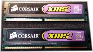 CORSAIR 2 GB Kit - 2x1GB XMS2 DDR2 RAM PC Arbeitsspeicher