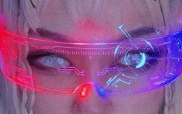 Cyber LED Visior Goggles Brille Endzeit LED Visor Brille